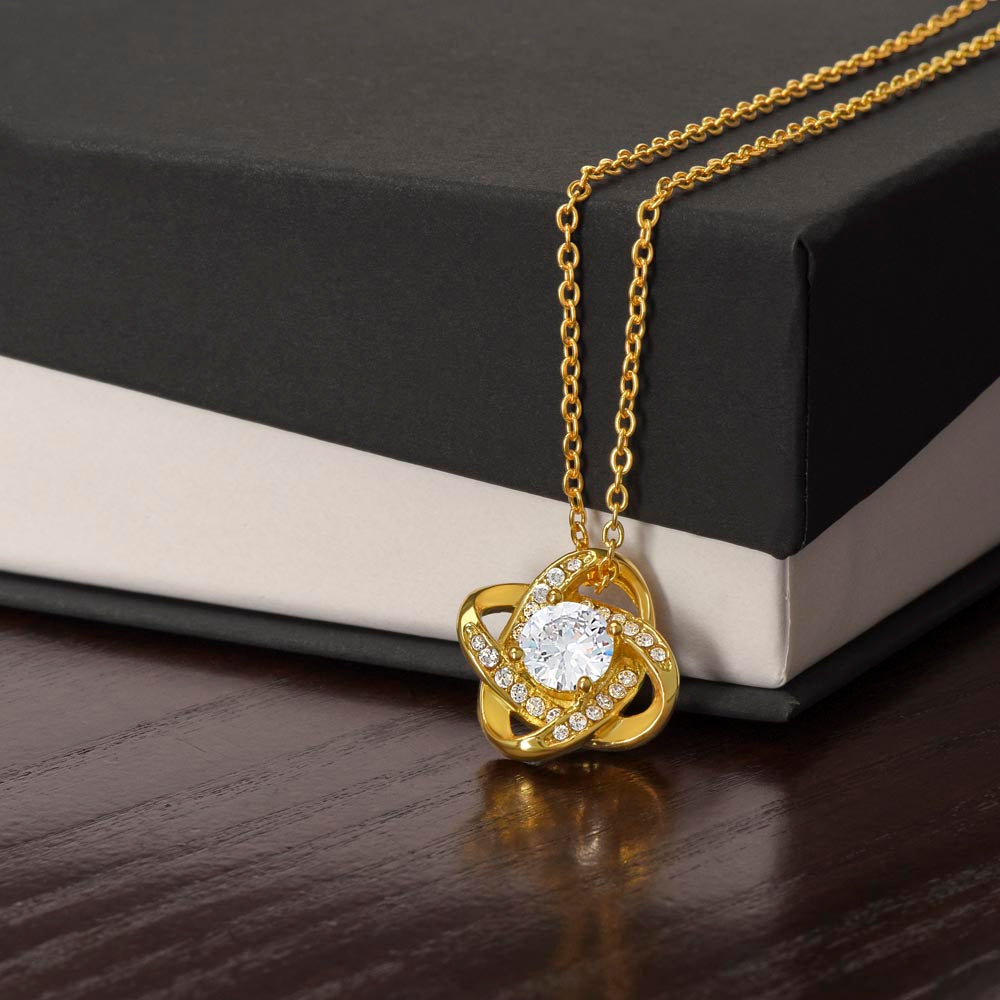 Infinite Love Knot Necklace - A Gift of Timeless Elegance for My Beloved Sister