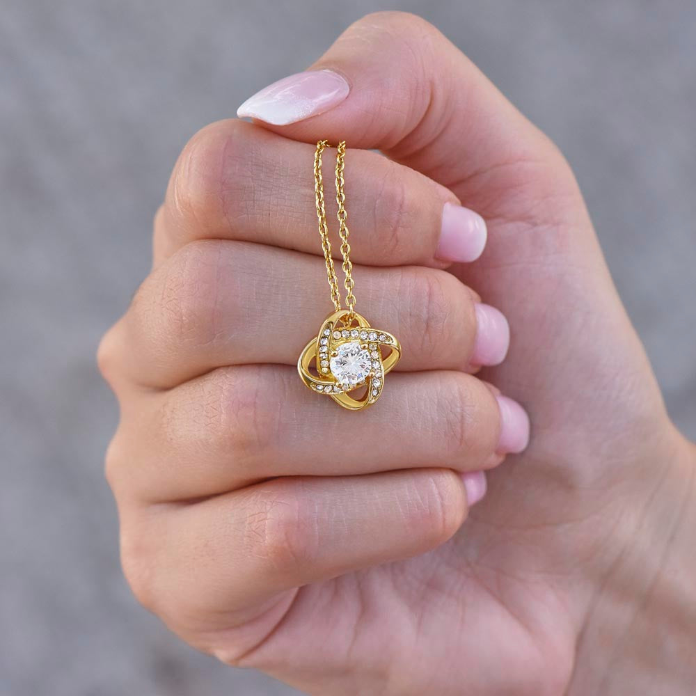 Infinite Love Knot Necklace - A Gift of Timeless Elegance for My Beloved Sister