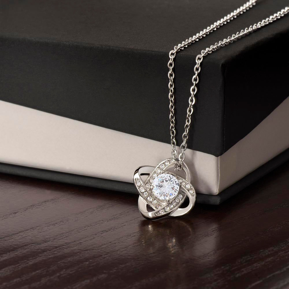 Infinite Love Knot Necklace - A Gift of Timeless Elegance for My Beloved Sister
