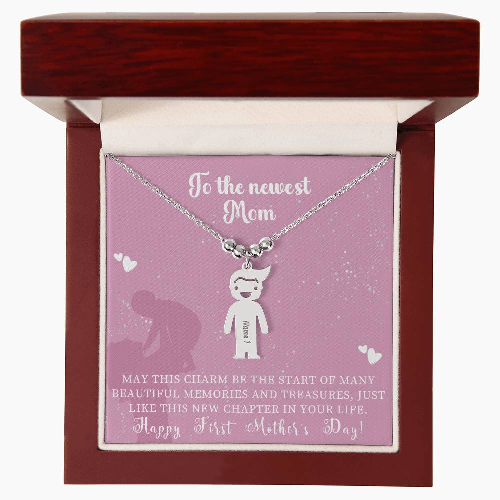 Engraved Kids Charm Necklace - For Mothers