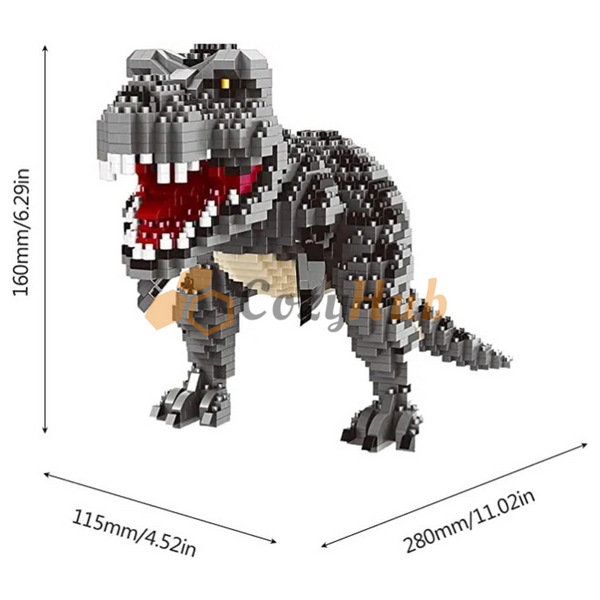 Micro Building Blocks - Dinosaurs T-Rex Velociraptor Triceratops