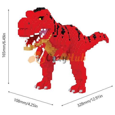 Micro Building Blocks - Dinosaurs T-Rex Velociraptor Triceratops
