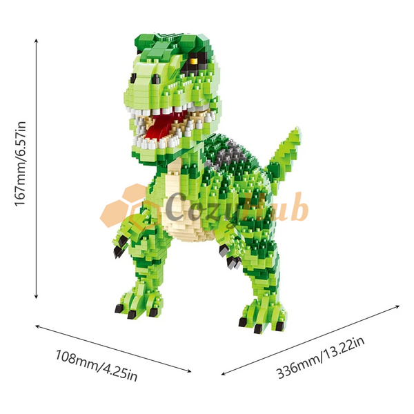 Micro Building Blocks - Dinosaurs T-Rex Velociraptor Triceratops