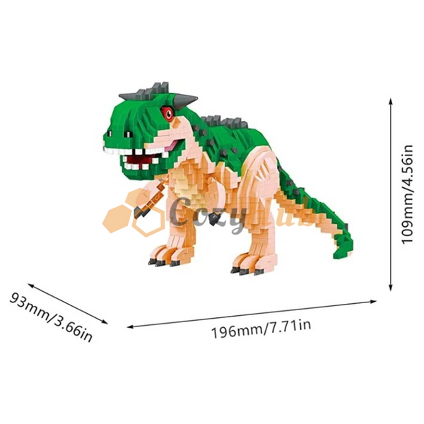 Micro Building Blocks - Dinosaurs T-Rex Velociraptor Triceratops