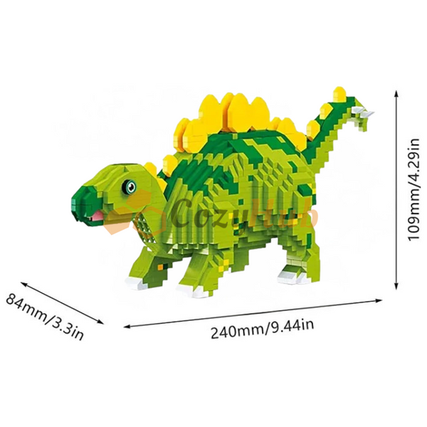 Micro Building Blocks - Dinosaurs T-Rex Velociraptor Triceratops