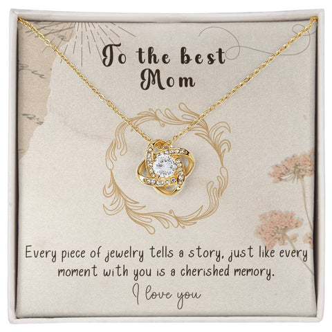 Infinite Love Knot Necklace - A Gift of Timeless Elegance for My Beloved Mother