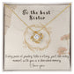 Infinite Love Knot Necklace - A Gift of Timeless Elegance for My Beloved Sister