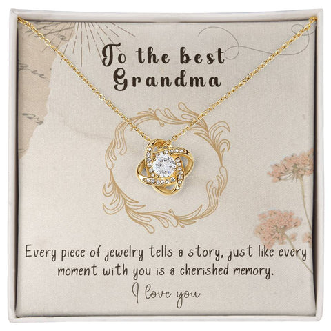 Infinite Love Knot Necklace - A Gift of Timeless Elegance for My Beloved Grandma