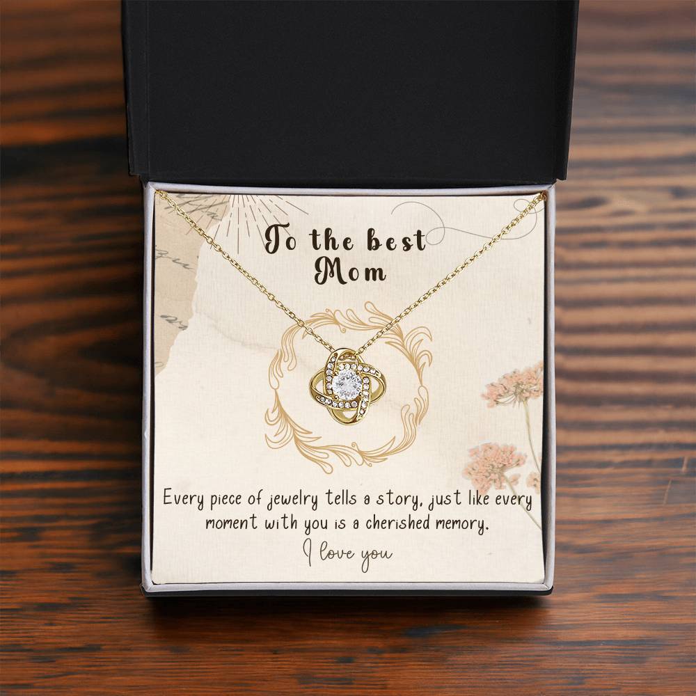Infinite Love Knot Necklace - A Gift of Timeless Elegance for My Beloved Mother