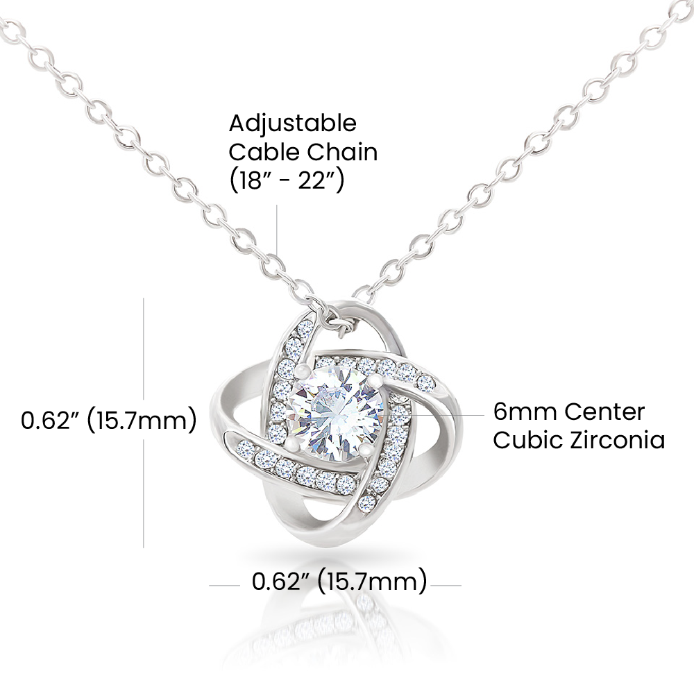 Infinite Love Knot Necklace - A Gift of Timeless Elegance for My Beloved Mother-In-Law