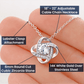 Infinite Love Knot Necklace - A Gift of Timeless Elegance for My Beloved Bonus Mom