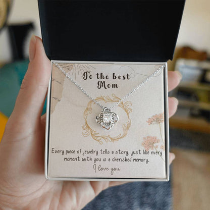 Infinite Love Knot Necklace - A Gift of Timeless Elegance for My Beloved Mother