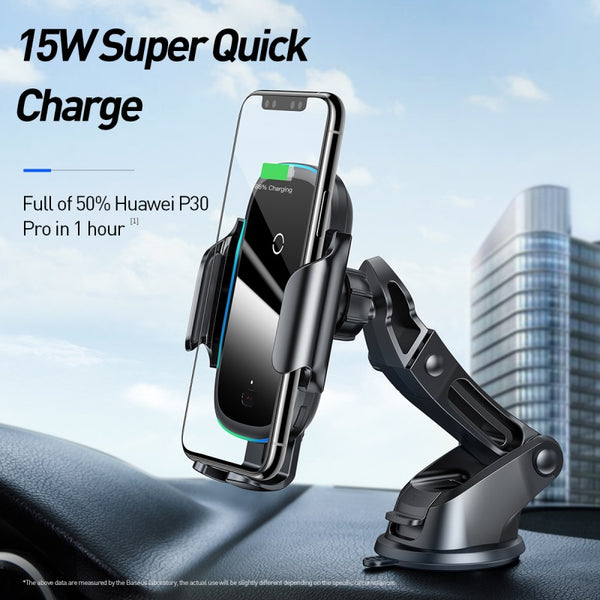 Wireless 15W Car Phone Charger and Holder