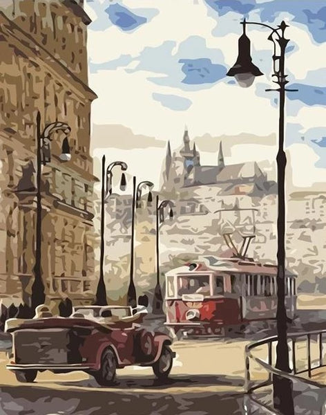 Nostalgic City View Paint by Number Kit