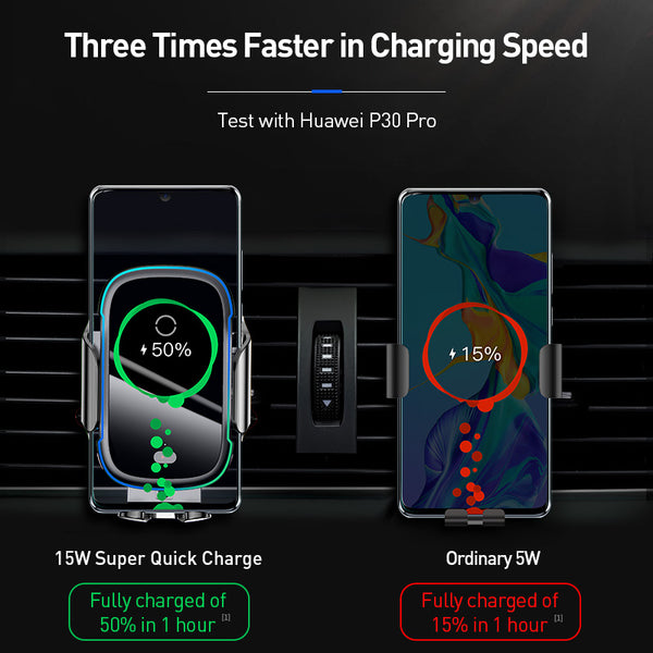 Wireless 15W Car Phone Charger and Holder
