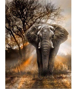 Safari Elephant Design Diamond Painting Art