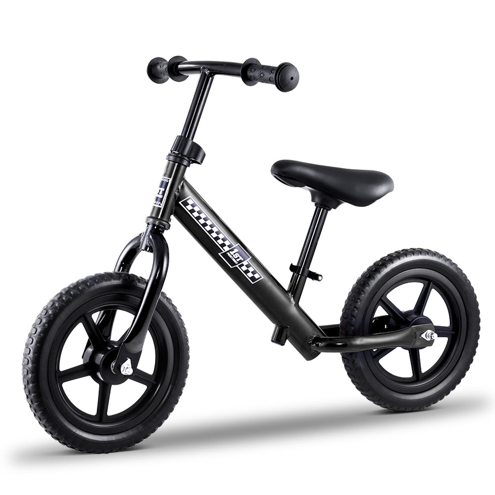 (FREE Shipping) Black Kids Balance Bike - Simple and Effective Way to Teach Preschoolers How To Ride a Bike Without Training Wheels
