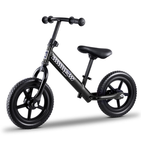 (FREE Shipping) Black Kids Balance Bike - Simple and Effective Way to Teach Preschoolers How To Ride a Bike Without Training Wheels