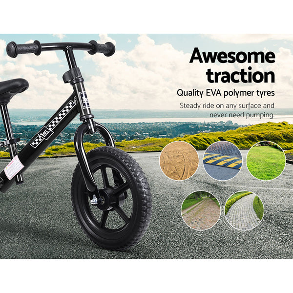 (FREE Shipping) Black Kids Balance Bike - Simple and Effective Way to Teach Preschoolers How To Ride a Bike Without Training Wheels