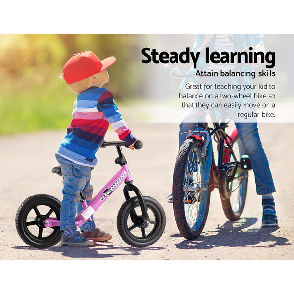 (FREE Shipping) Pink Kids Balance Bike - Simple and Effective Way to Teach Preschoolers How To Ride a Bike Without Training Wheels