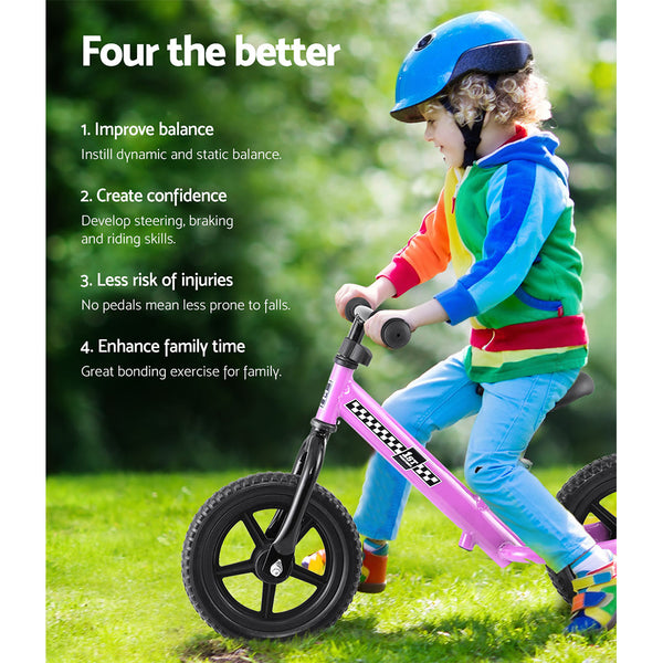 (FREE Shipping) Pink Kids Balance Bike - Simple and Effective Way to Teach Preschoolers How To Ride a Bike Without Training Wheels