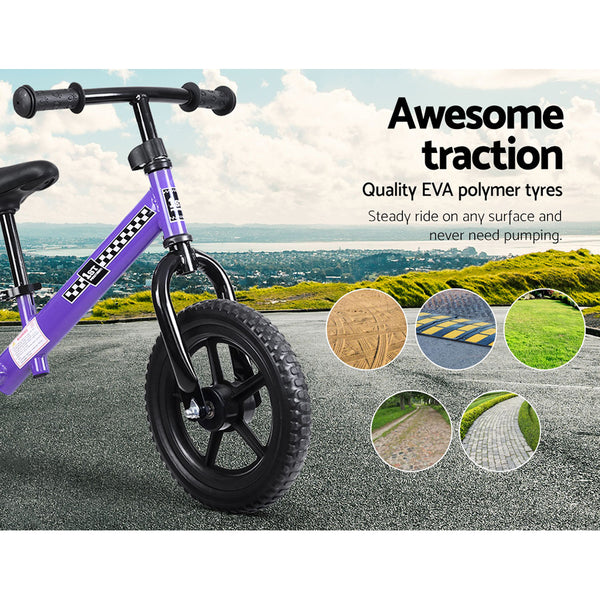 (FREE Shipping) Purple Kids Balance Bike - Simple and Effective Way to Teach Preschoolers How To Ride a Bike Without Training Wheels