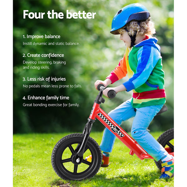 (FREE Shipping) Red Kids Balance Bike - Simple and Effective Way to Teach Preschoolers How To Ride a Bike Without Training Wheels