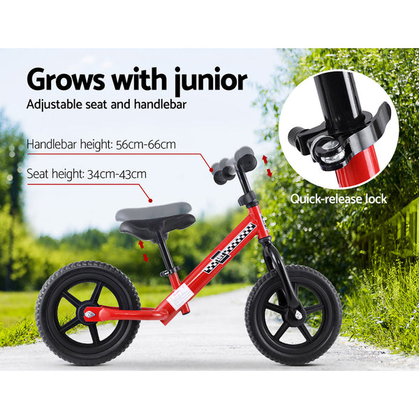 (FREE Shipping) Red Kids Balance Bike - Simple and Effective Way to Teach Preschoolers How To Ride a Bike Without Training Wheels