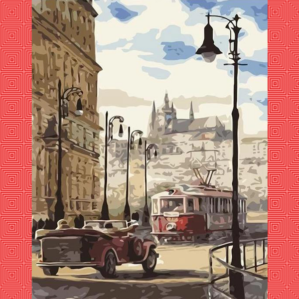 Nostalgic City View Paint by Number Kit