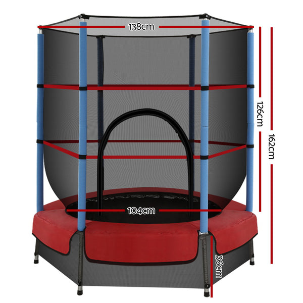 4.5FT Trampoline Round Trampolines Kids Enclosure Outdoor Indoor Gift