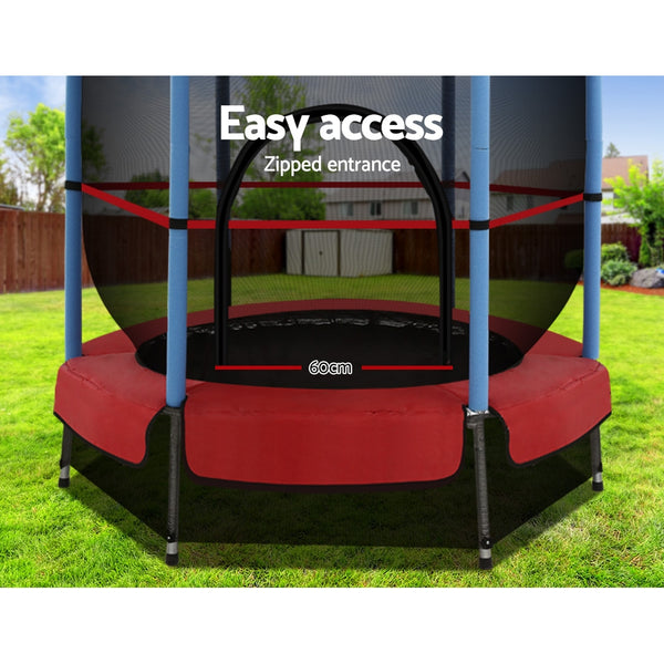 4.5FT Trampoline Round Trampolines Kids Enclosure Outdoor Indoor Gift