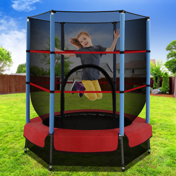4.5FT Trampoline Round Trampolines Kids Enclosure Outdoor Indoor Gift